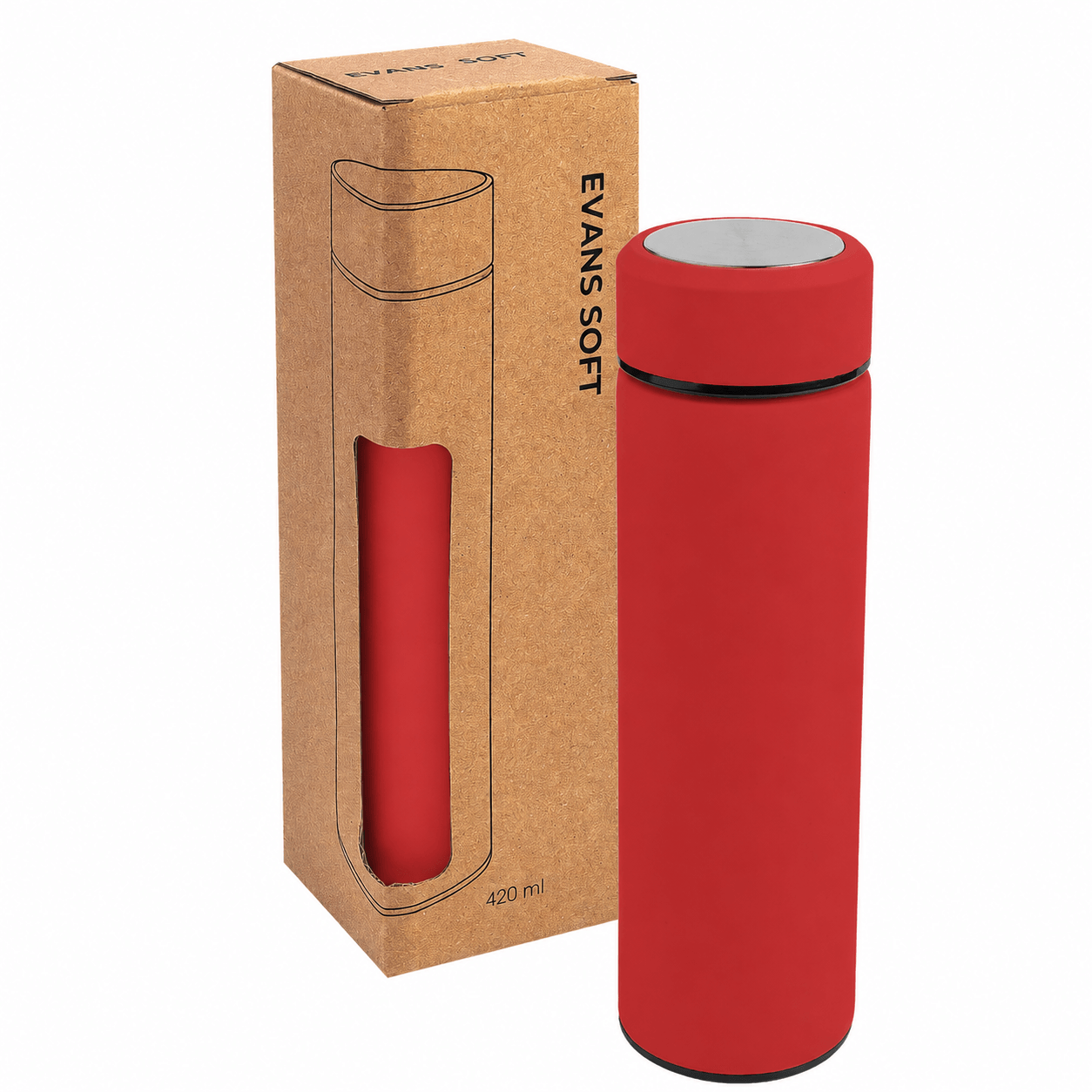 Термос EVANS SOFT 420мл. Красный 6200.03