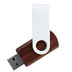 Флешка TWIST WOOD COLOR Темное дерево с белым 4014.32.07.4ГБ
